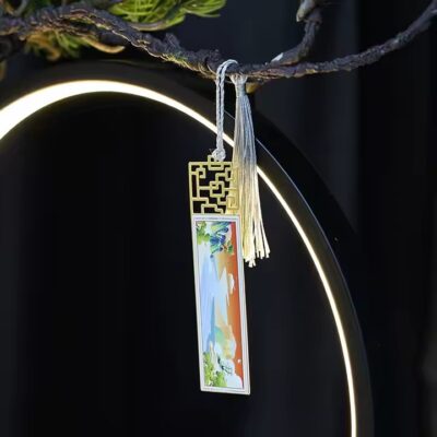 Custom engraved brass metal souvenir bookmark