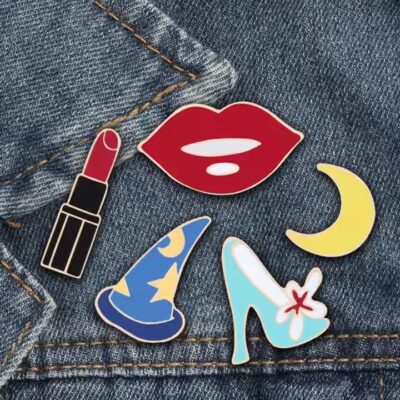 Custom cartoon anime metal lapel pins with colorful enamel