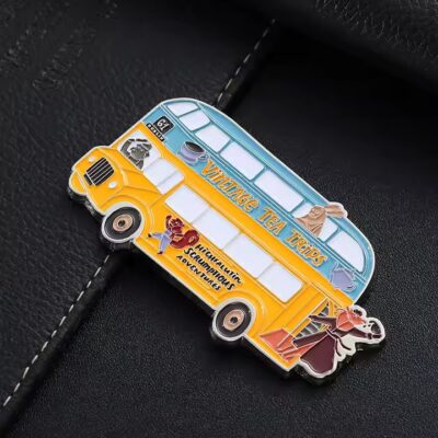 Custom enamel metal fridge magnets with colorful designs and durable finish