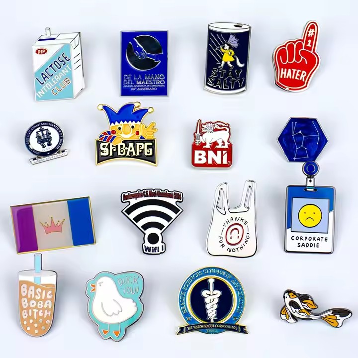 Custom metal lapel pin with personalized logo