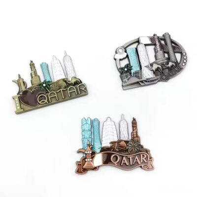Qatar 3D Embossed Metal Fridge Magnet Souvenir