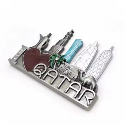 Qatar 3D Embossed Metal Fridge Magnet Souvenir