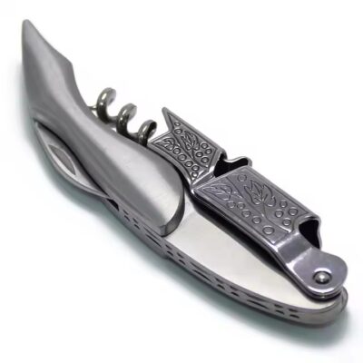 Mini stainless steel wine bottle opener for outdoor multifunction use