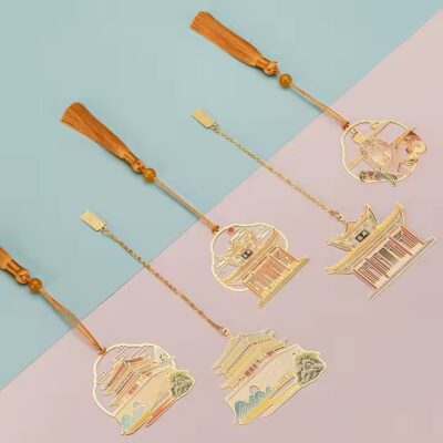 Cute lightweight metal bookmark with custom design