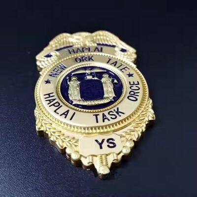 Custom high-quality brass enamel metal badge – logo pin for branding and uniforms