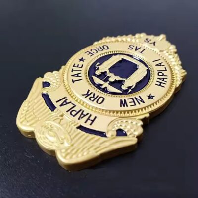 Custom high-quality brass enamel metal badge – logo pin for branding and uniforms