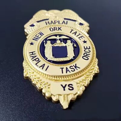 Custom high-quality brass enamel metal badge – logo pin for branding and uniforms
