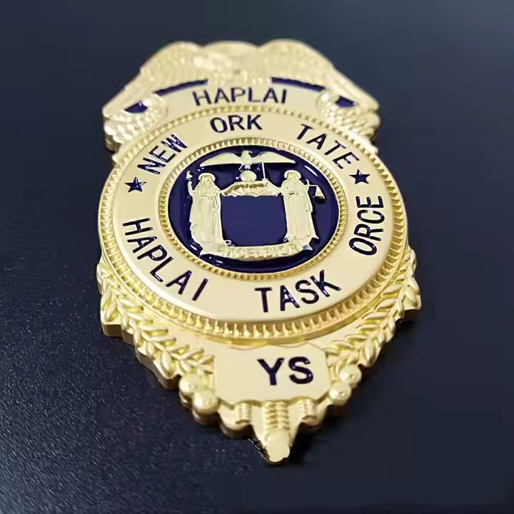 Custom high-quality brass enamel metal badge – logo pin for branding and uniforms