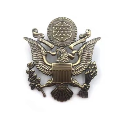 Custom 3D soft and hard enamel metal badge with polished finish