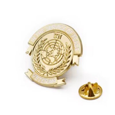 Custom 3D soft and hard enamel metal badge with polished finish