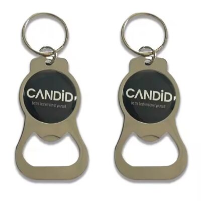 Custom luxury metal beer opener with engraved logo