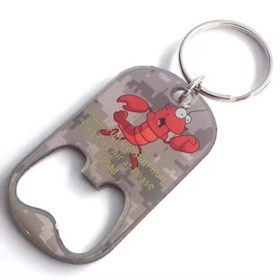 Custom Stainless Steel Keychain Bottle Opener with Logo Engraving
