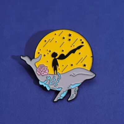 Custom Little Prince Enamel Metal Pin with Colorful Detailing