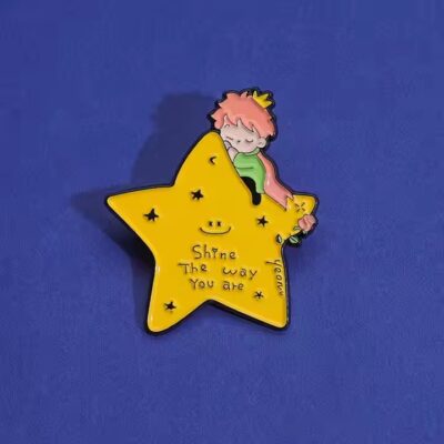 Custom Little Prince Enamel Metal Pin with Colorful Detailing