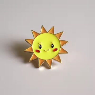 Wholesale cartoon collar metal pin with enamel finish