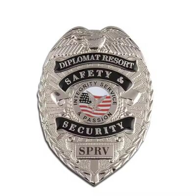Custom metal badge for uniforms – logo pin for clothing, workwear, and identity