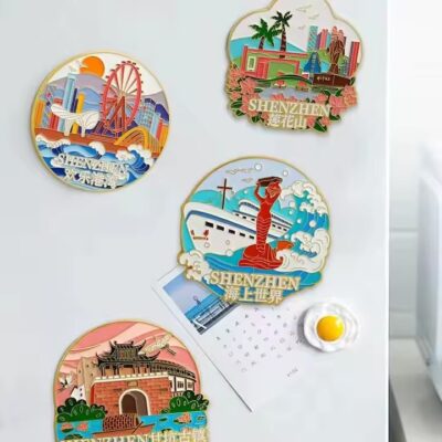 Creative personalized 3D metal fridge magnet with custom design