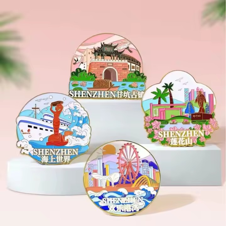 Creative personalized 3D metal fridge magnet with custom design