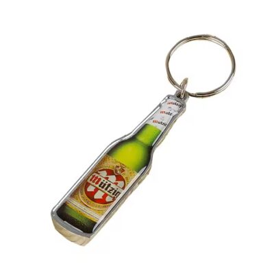 Vintage stainless steel metal bottle opener with classic design