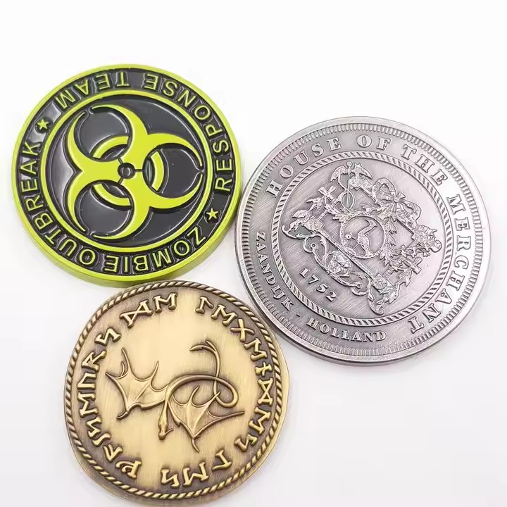Custom Antique Brass Metal Coin for Collectors