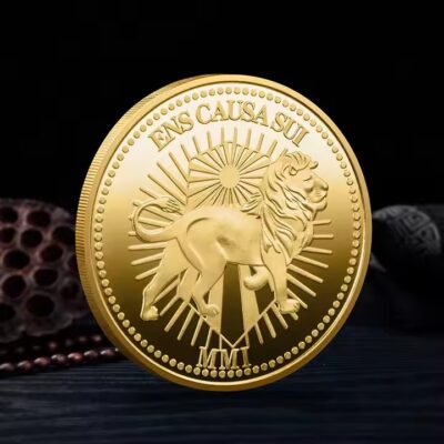 Custom metal coin for corporate business gifts with engraved logo