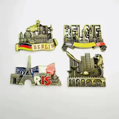 Scenic custom metal fridge magnet for tourist attractions and home decoration