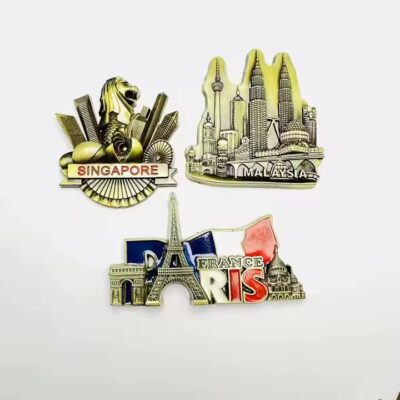 Scenic custom metal fridge magnet for tourist attractions and home decoration