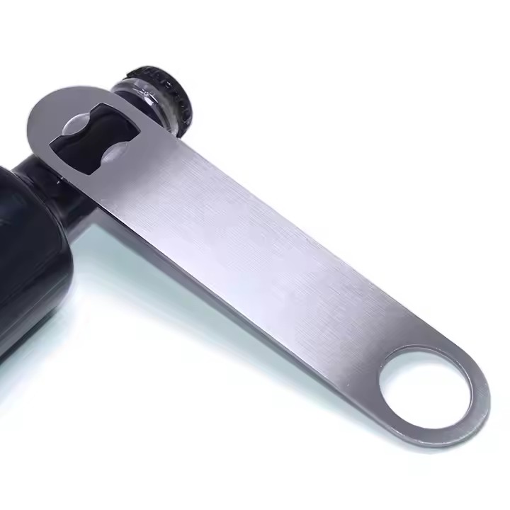 Durable metal bottle opener tool for kitchens and restaurants