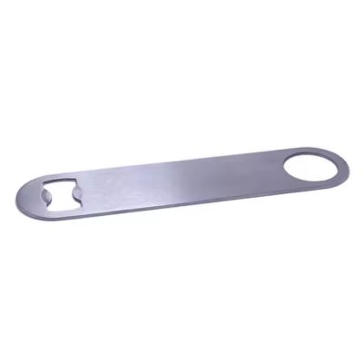 Durable metal bottle opener tool for kitchens and restaurants
